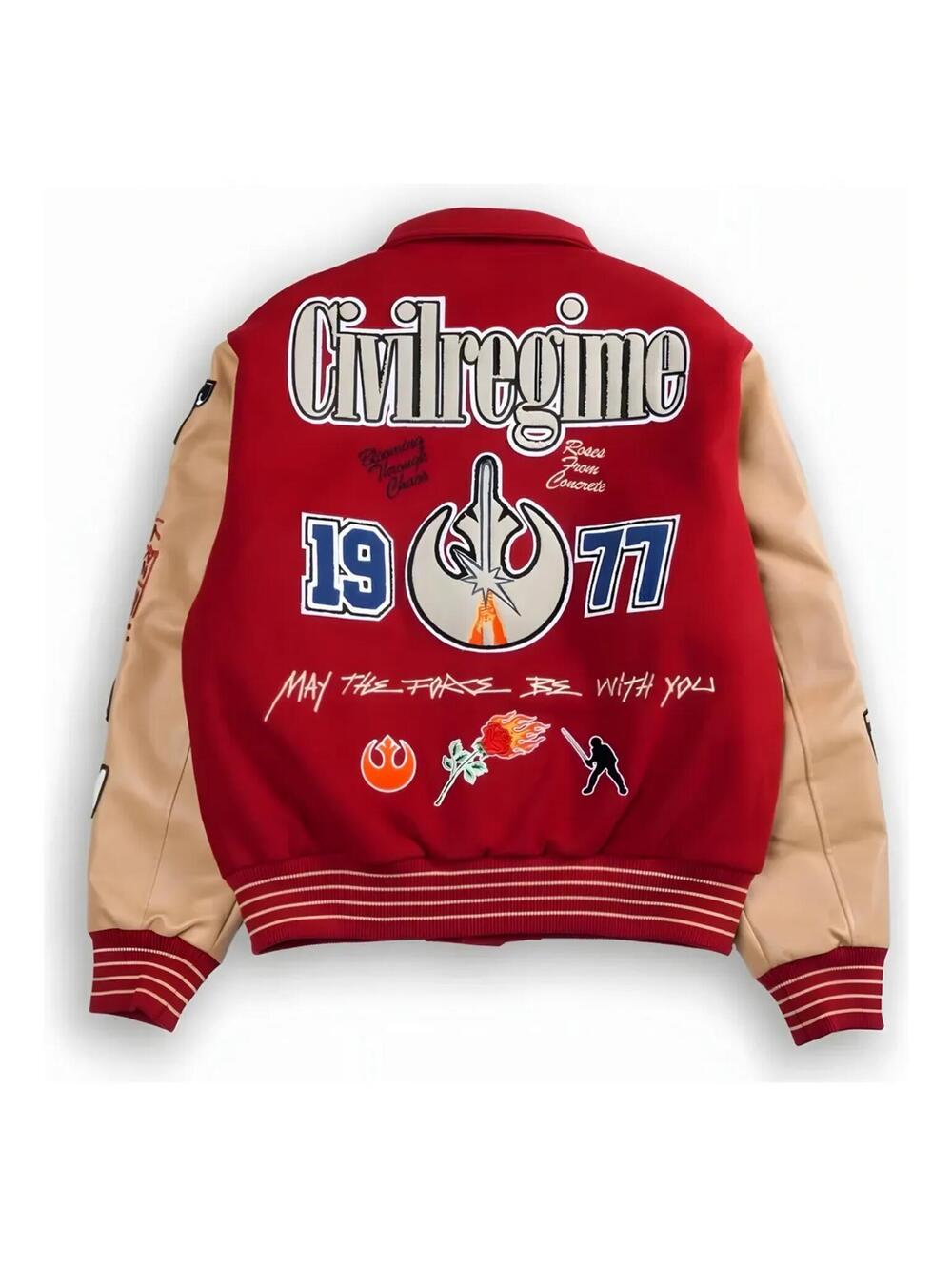 Civil Regime x Star Wars Rebellion Letterman Jacket - Picture 2 of 4